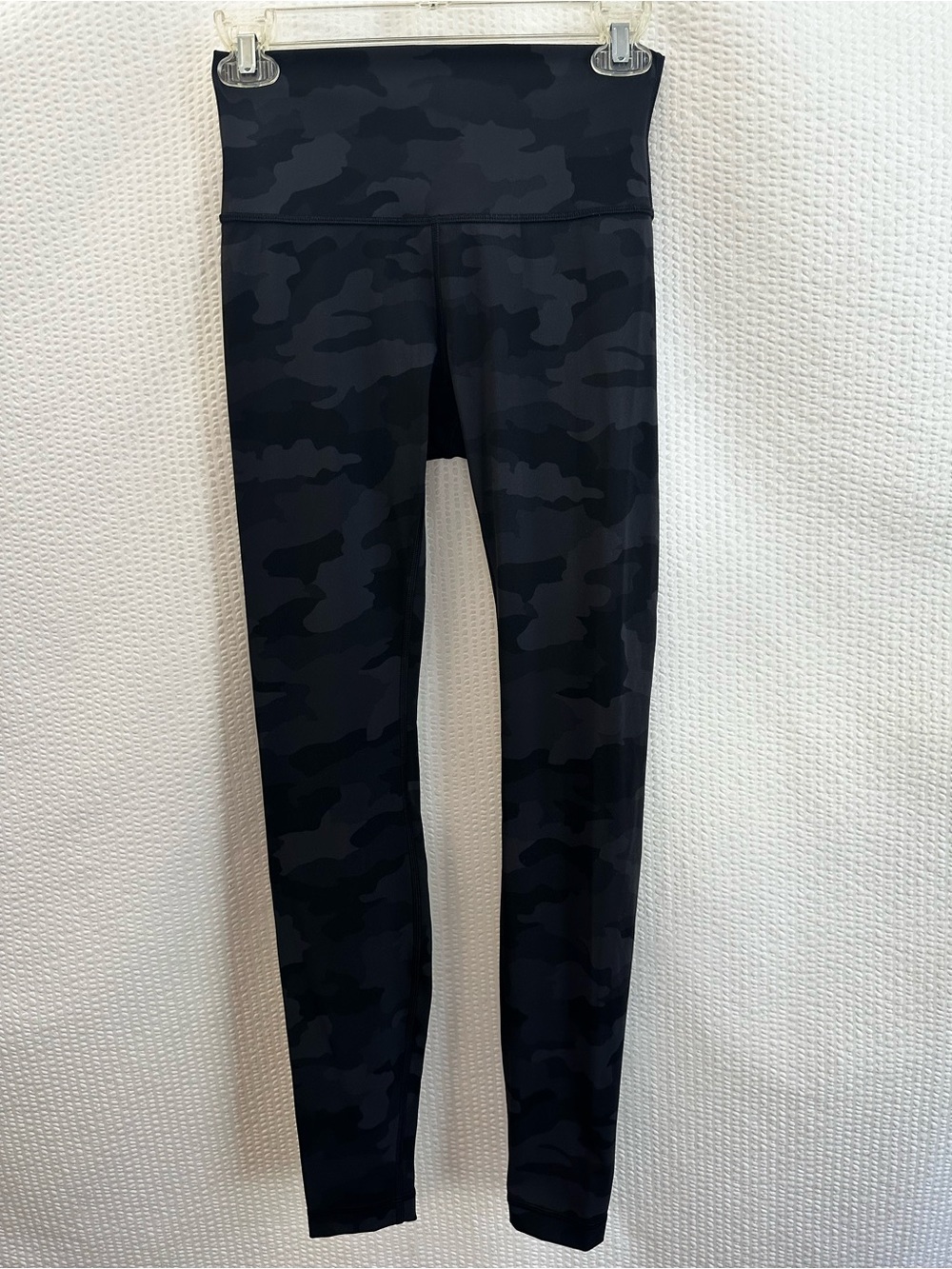 LULULEMON Black Gray Camo High Rise Leggings Full Length Yoga Workout Size 4